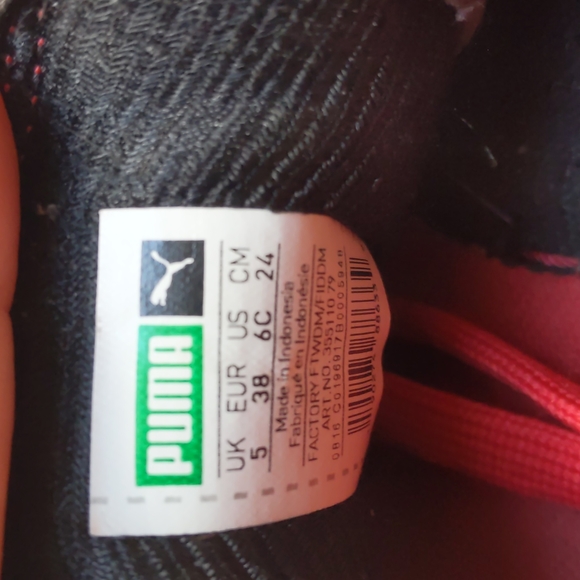 Puma Suede 7 Women's Suede Retro Classic (6 Children's) Red Suede Shoes - Picture 6 of 11